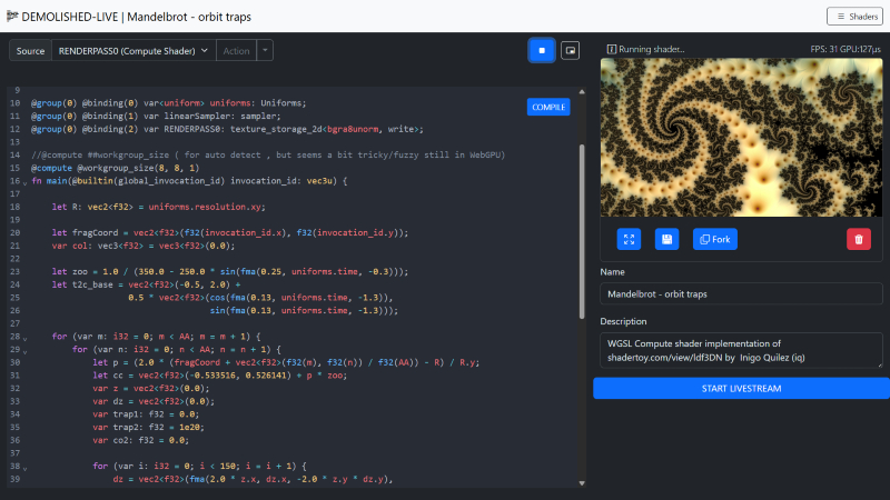 screenshot of the editor