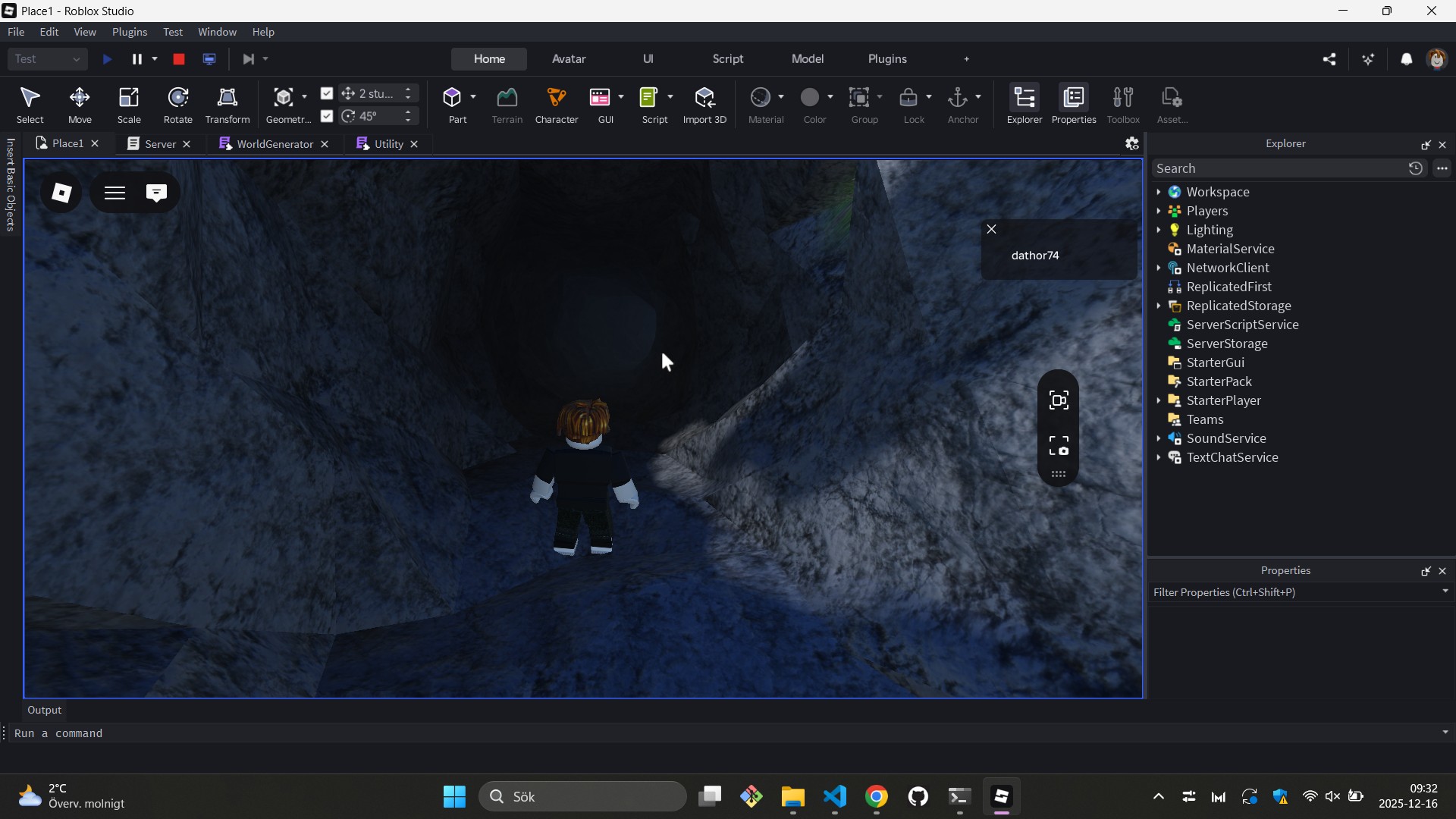 Caves  - view from Roblox Studio 